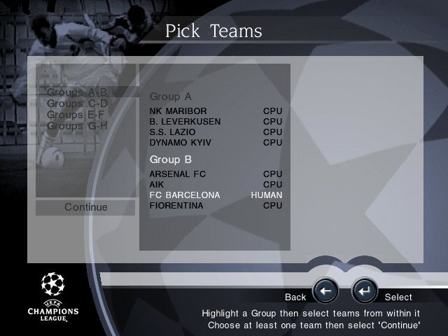 UEFA Champions League Season 1999/2000 screenshot 4 for Playstation